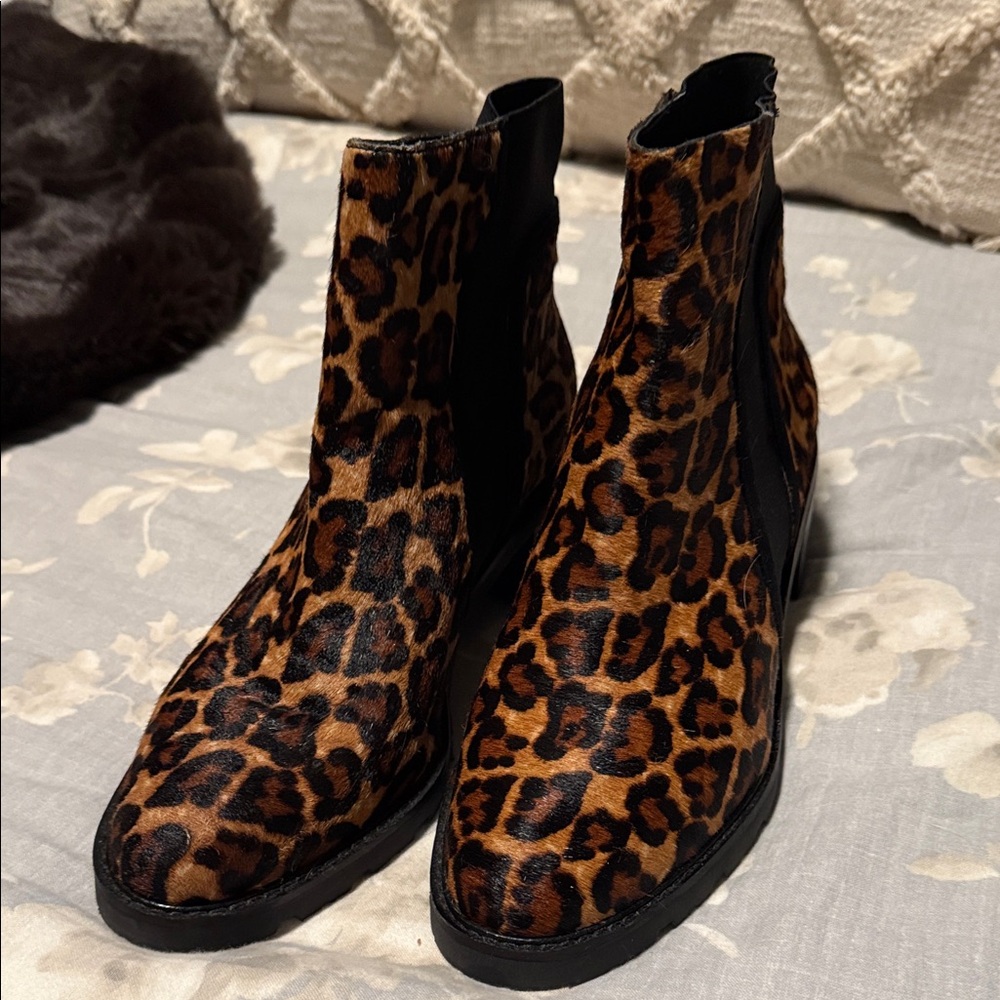 Leopard Print Ankle Boots